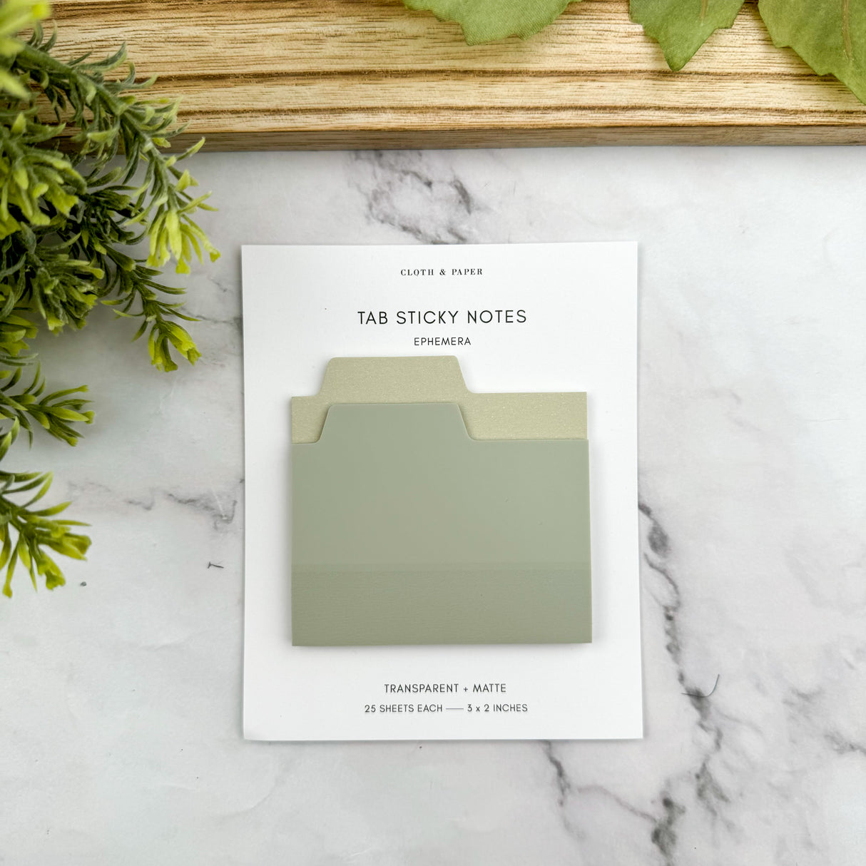 Cloth & Paper Blank Tab Sticky Notes