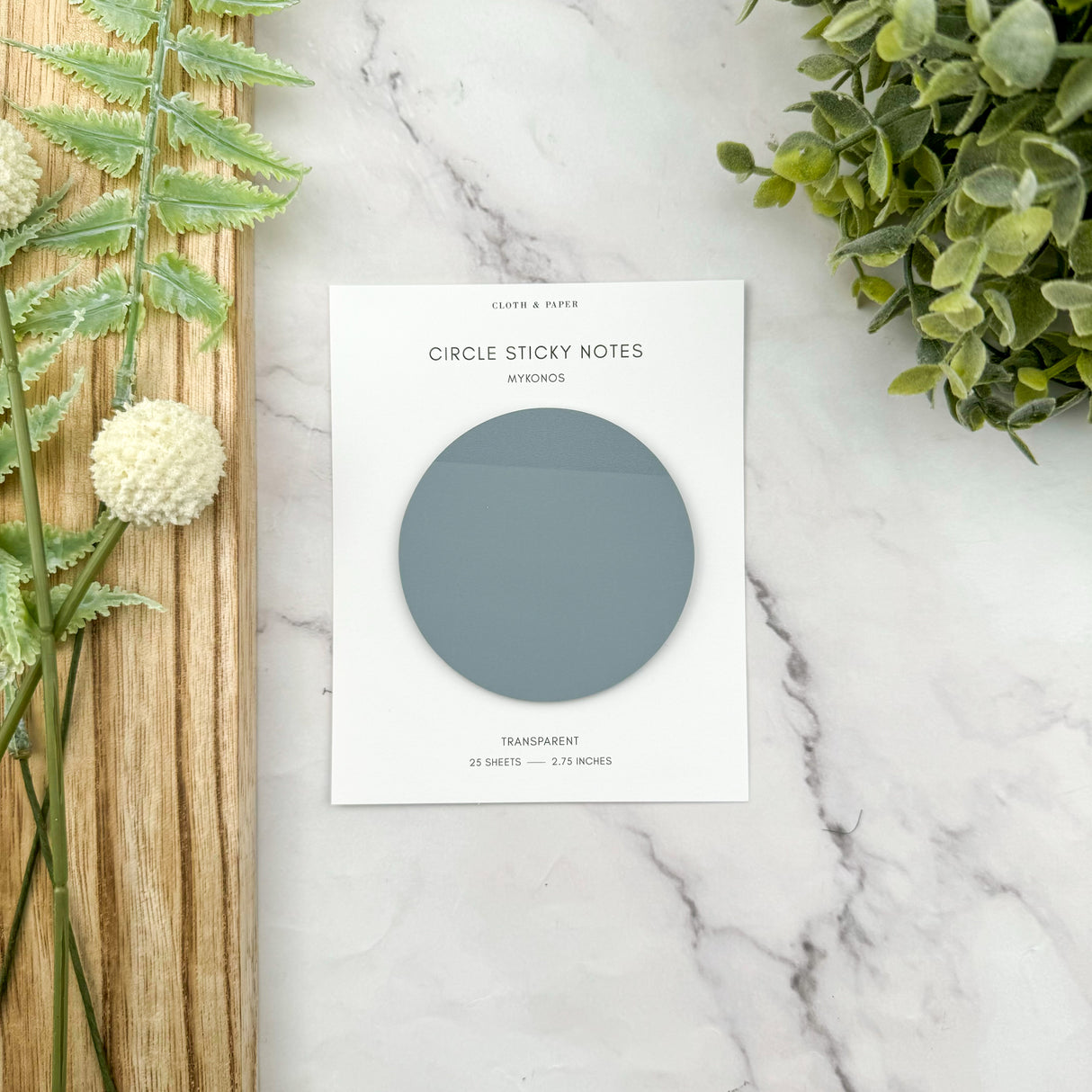 Cloth & Paper Transparent Circle Sticky Notes