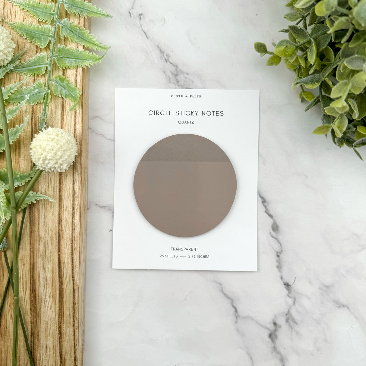 Cloth & Paper Transparent Circle Sticky Notes