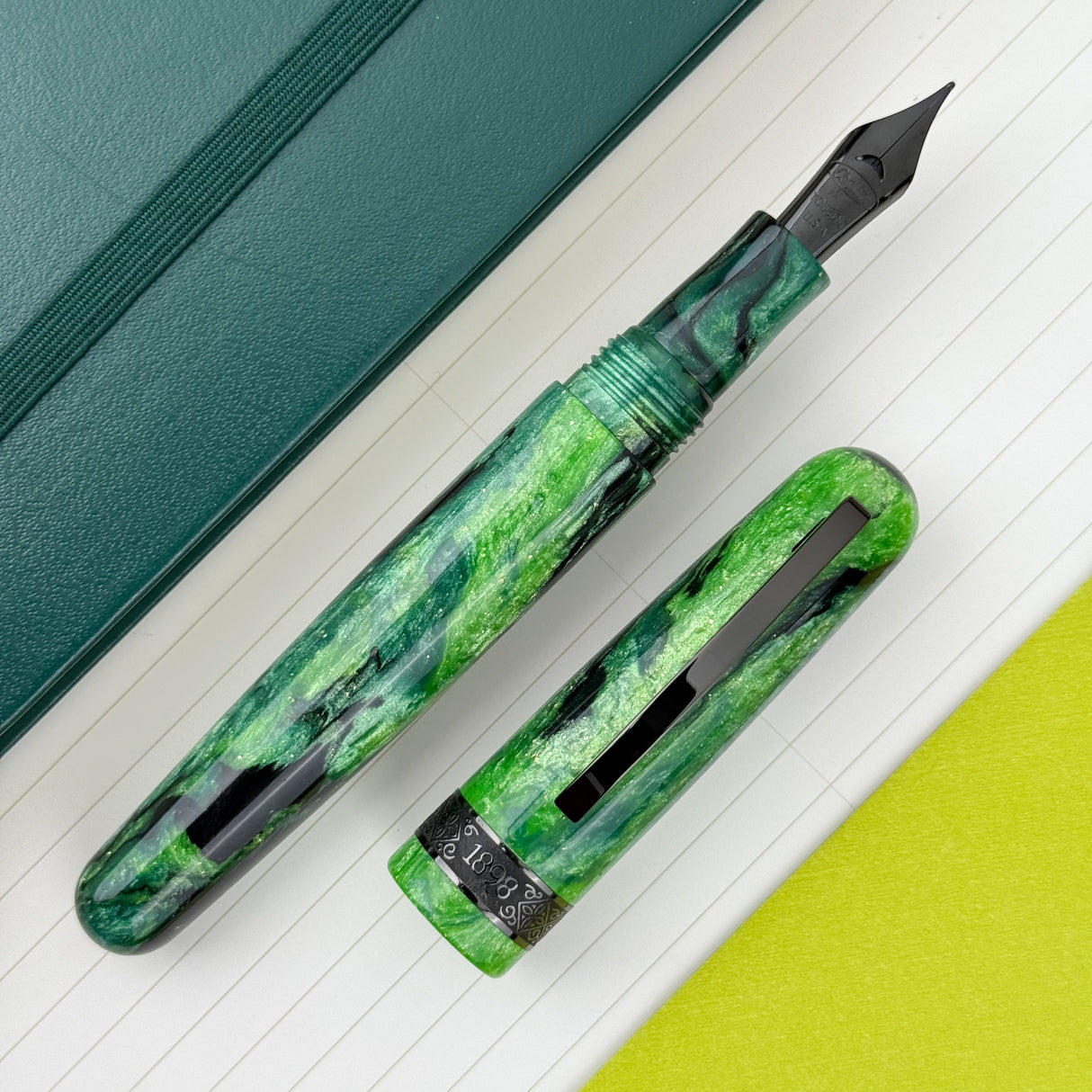 Conklin 1898 Fountain Pen - Clover Valley (Gunmetal Trim) (Limited Edition 198)