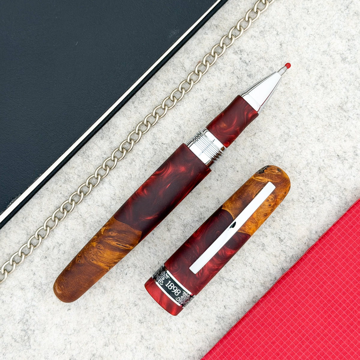 Conklin 1898 Spectra Fusion Rollerball Pen - Burgundy (Limited Edition)