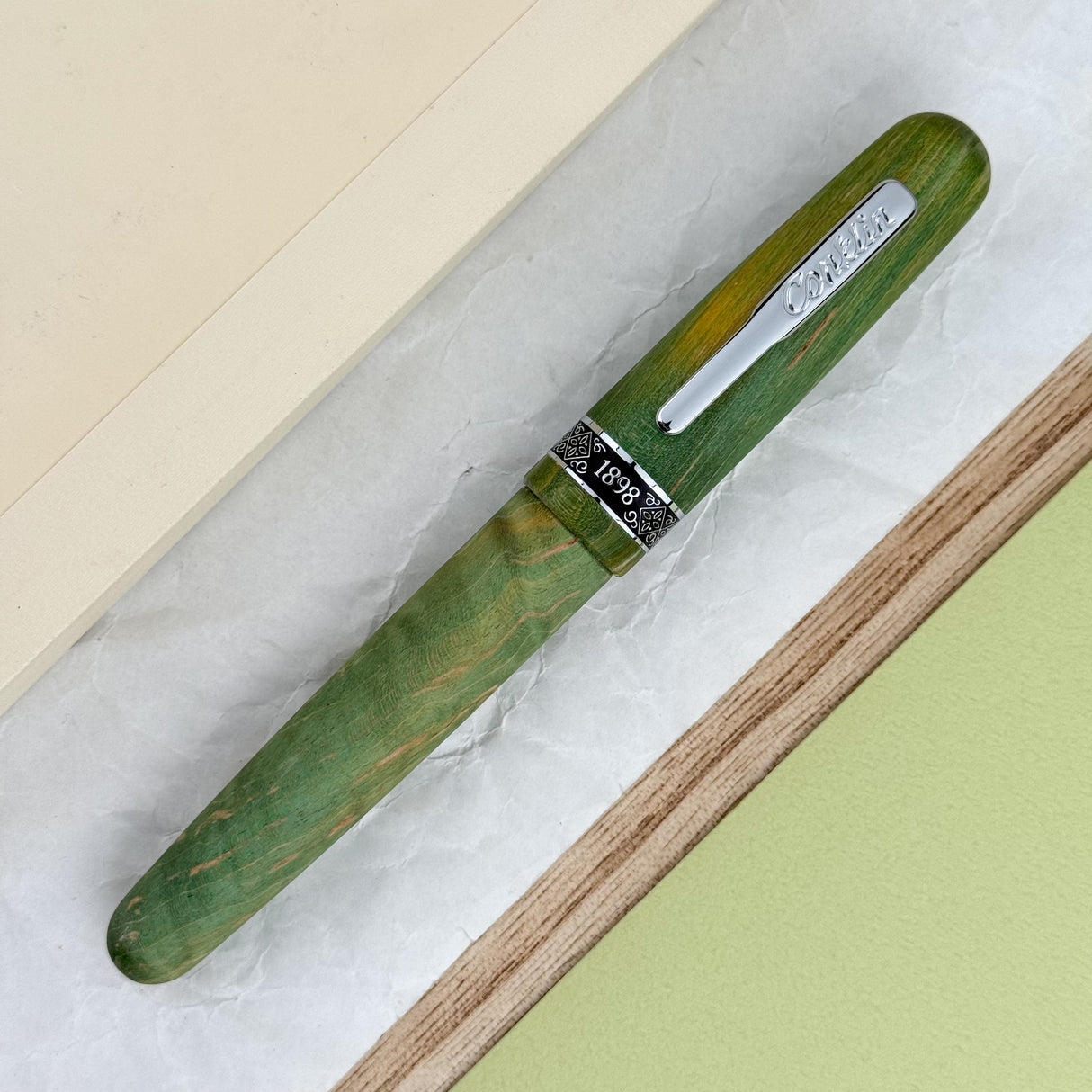 Conklin 1898 Stabilized Wood Fountain Pen - Matte Green (Limited Edition)