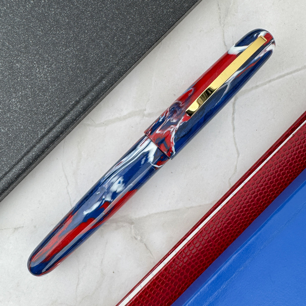 Conklin All American Fountain Pen - USA 250th Anniversary w/Gold Trim (Limited Edition)