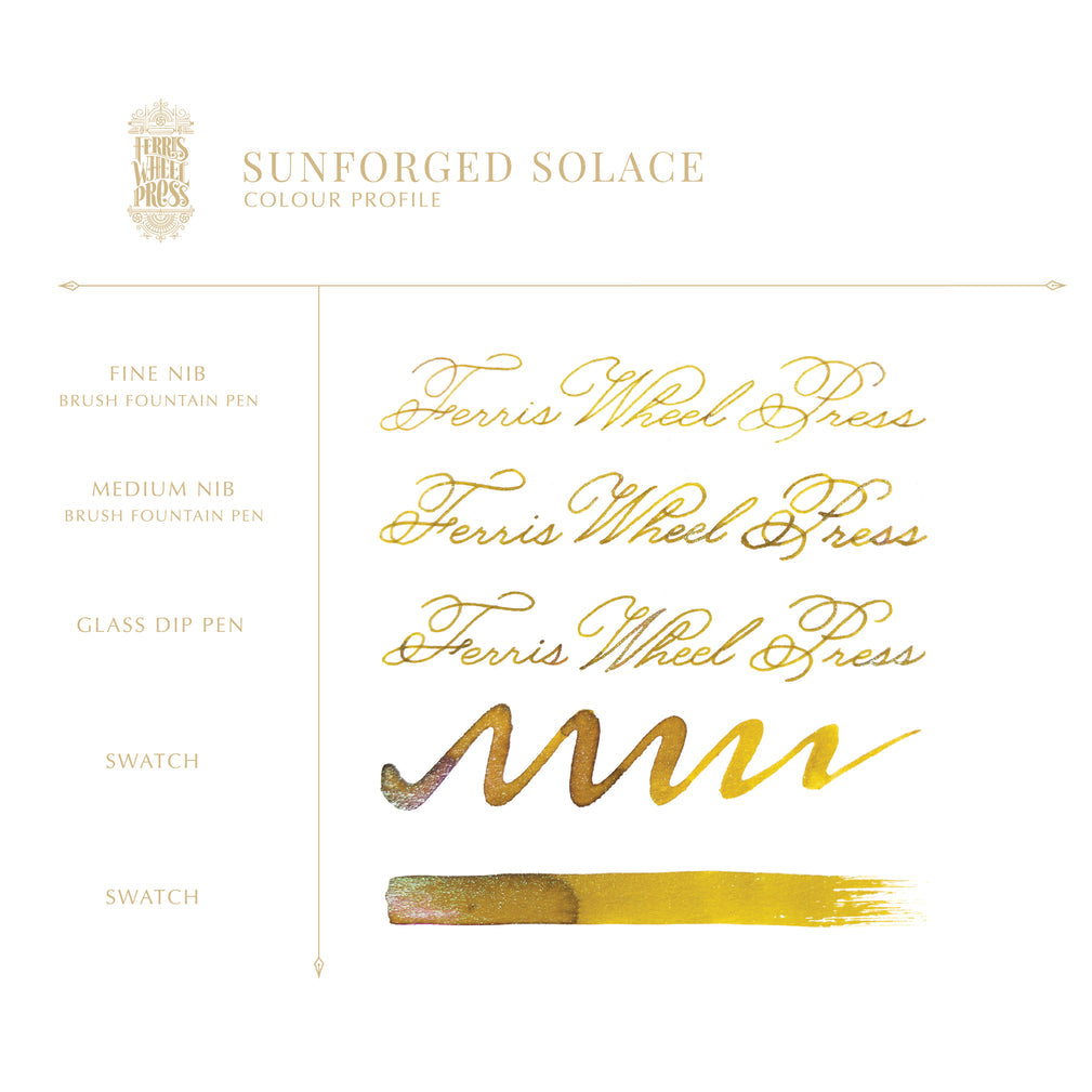 Ferris Wheel Press The Book of Knights Series - Sunforged Solace - 20ml Bottled Ink