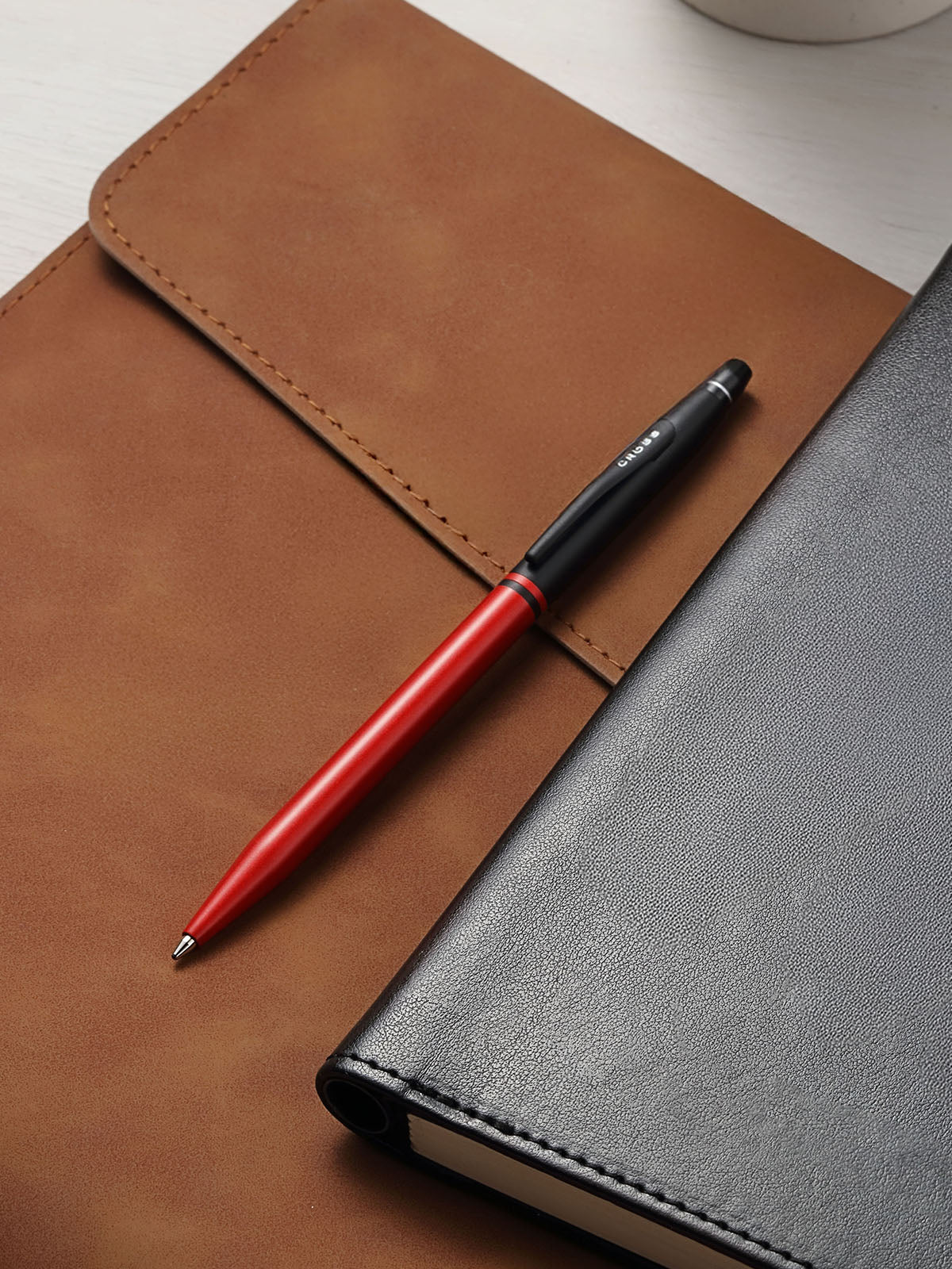 Click Tuxedo Satin Metallic Red Ballpoint Pen Mechanism