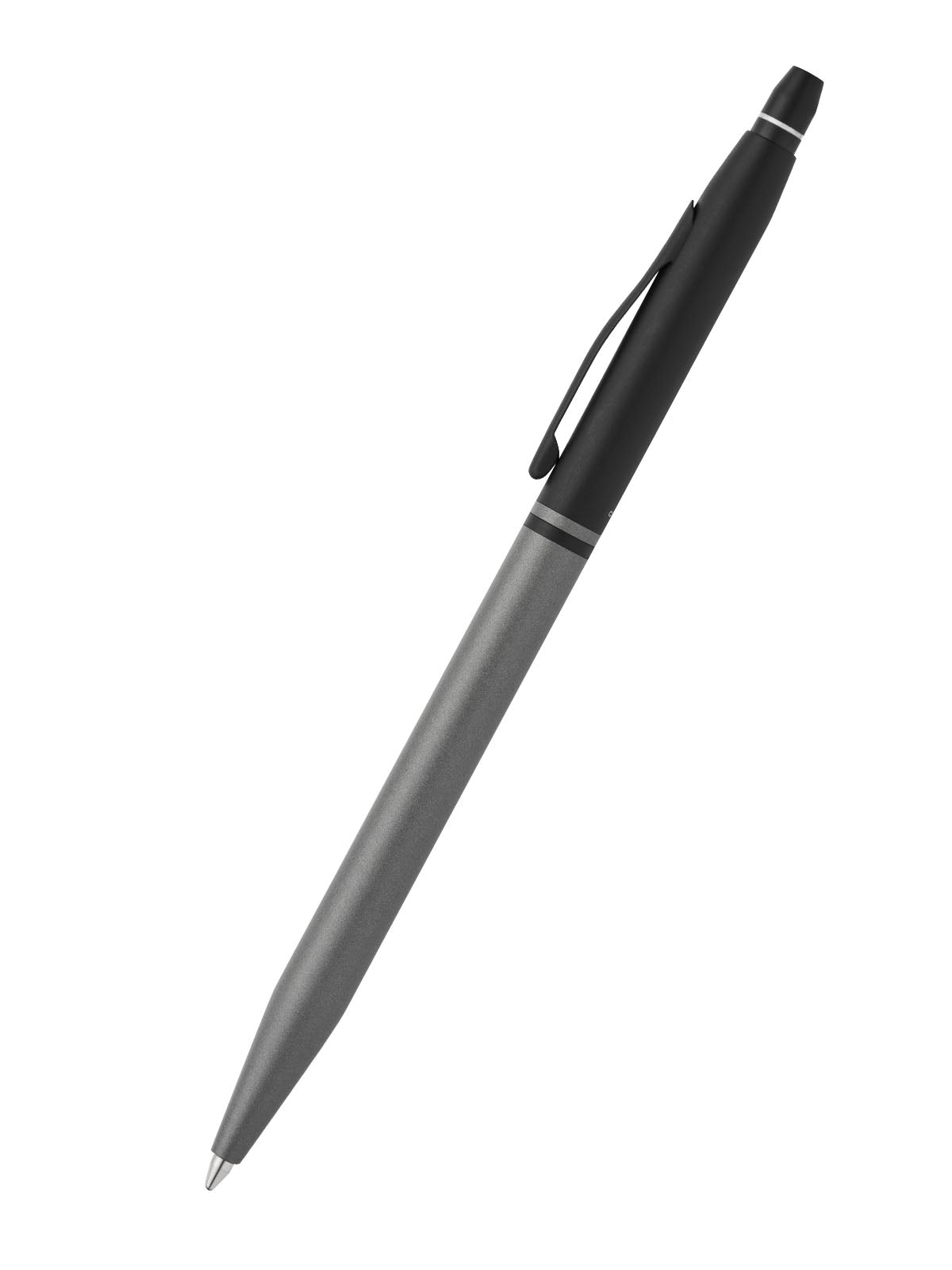 Click Tuxedo Satin Metallic Gray Ballpoint Pen Side