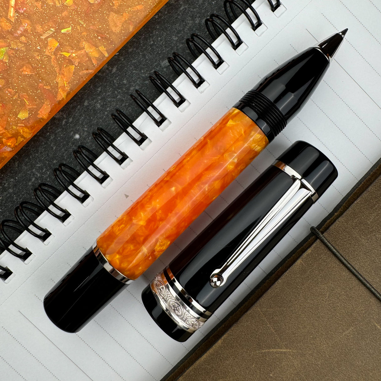 Delta DV Original Oversize Rollerball Pen w/ Palladium Trim