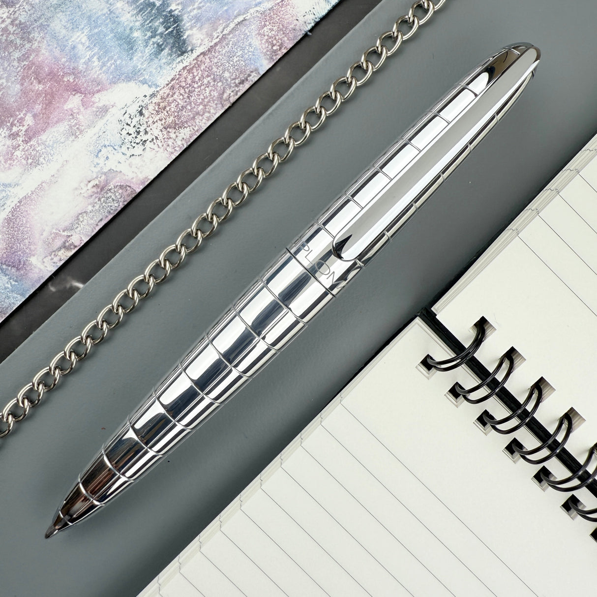 Diplomat Aero Fountain Pen - Rhomb Chrome