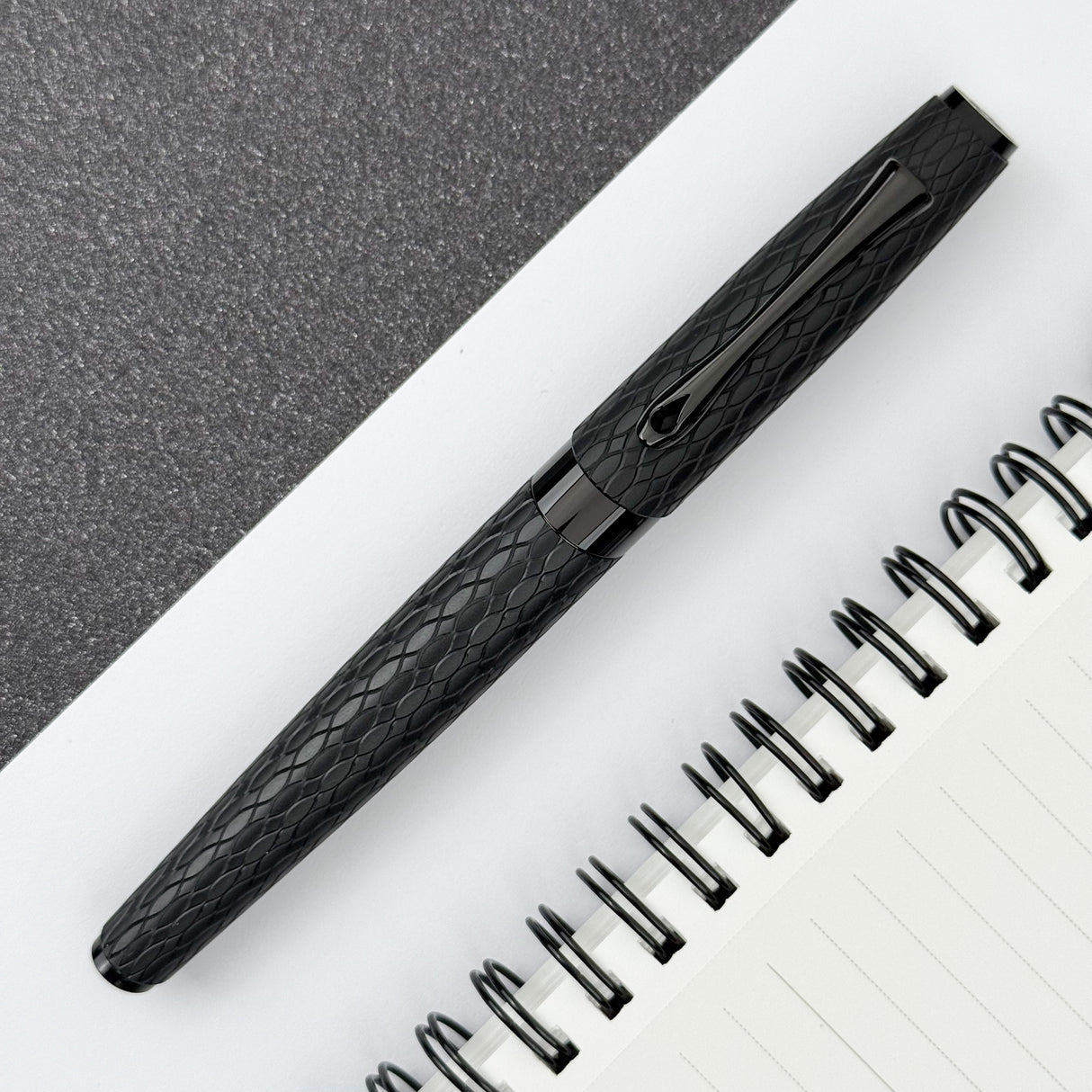 Diplomat Cobra Fountain Pen - Black Guilloche