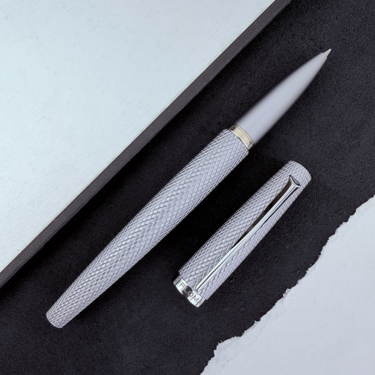 Diplomat Viper Rollerball Pen - Silver Guilloche