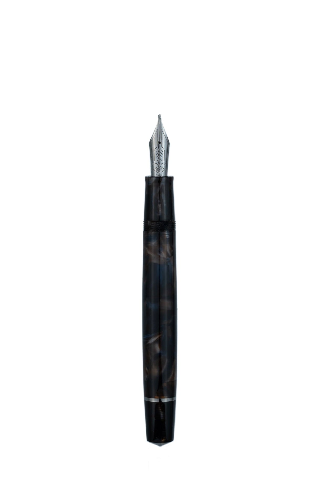 Omas Bologna Galassia Fountain Pen - Ruthenium Trim