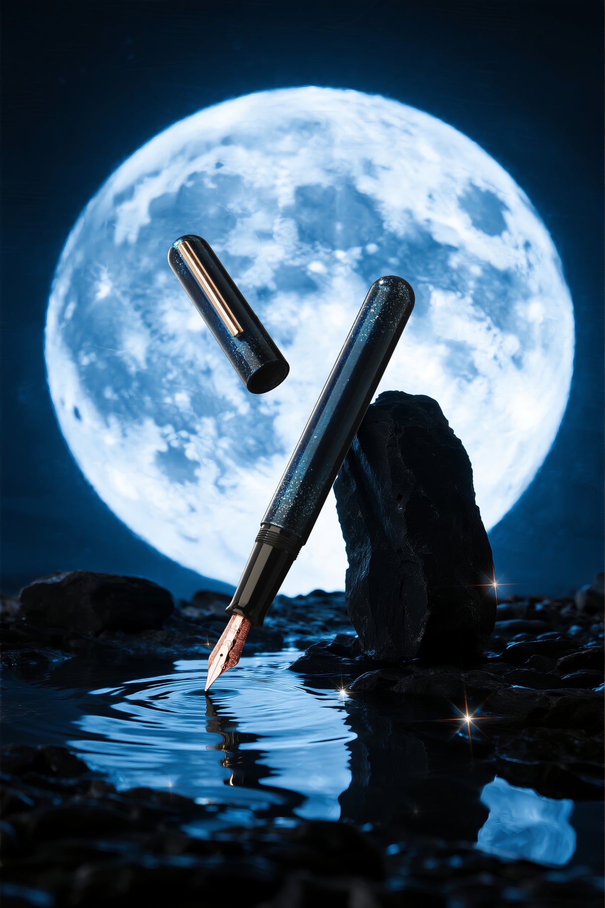 IKKAKU by Nahvalur Fountain Pen - Blue Moon