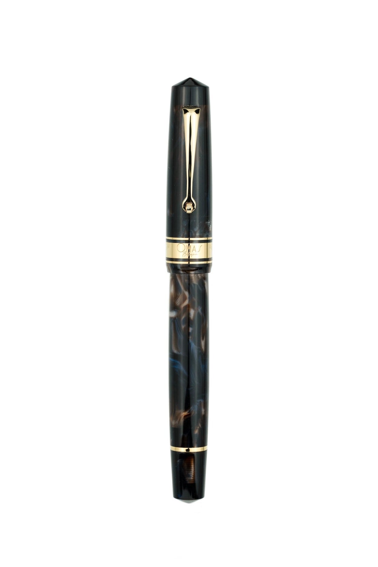 Omas Bologna Galassia Fountain Pen - Gold Trim