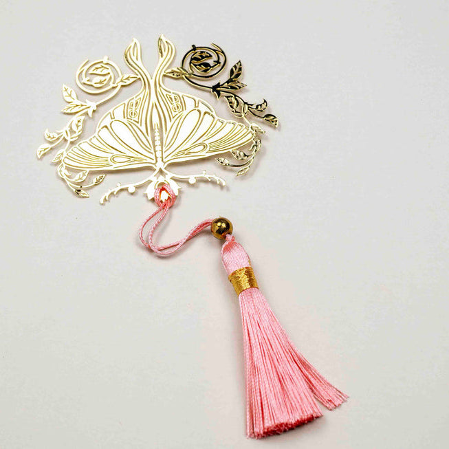 CoraCreaCrafts Golden Moth Bookmark