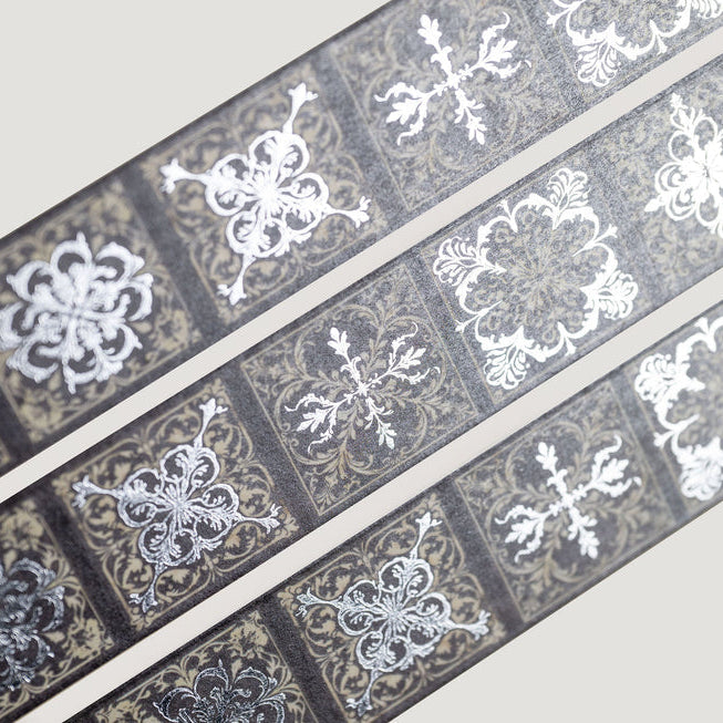 CoraCreaCrafts Foil Washi Tape - Gothic Patterns