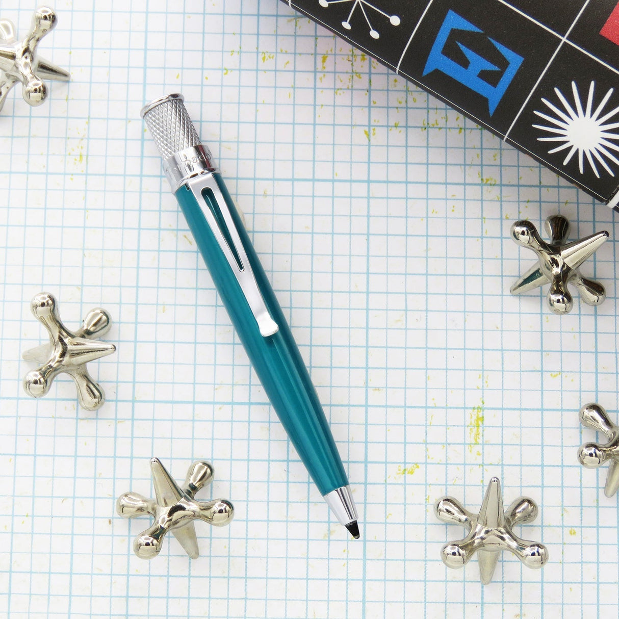 Retro 51 Tornado Elite Ballpoint Pen - Turquoise
