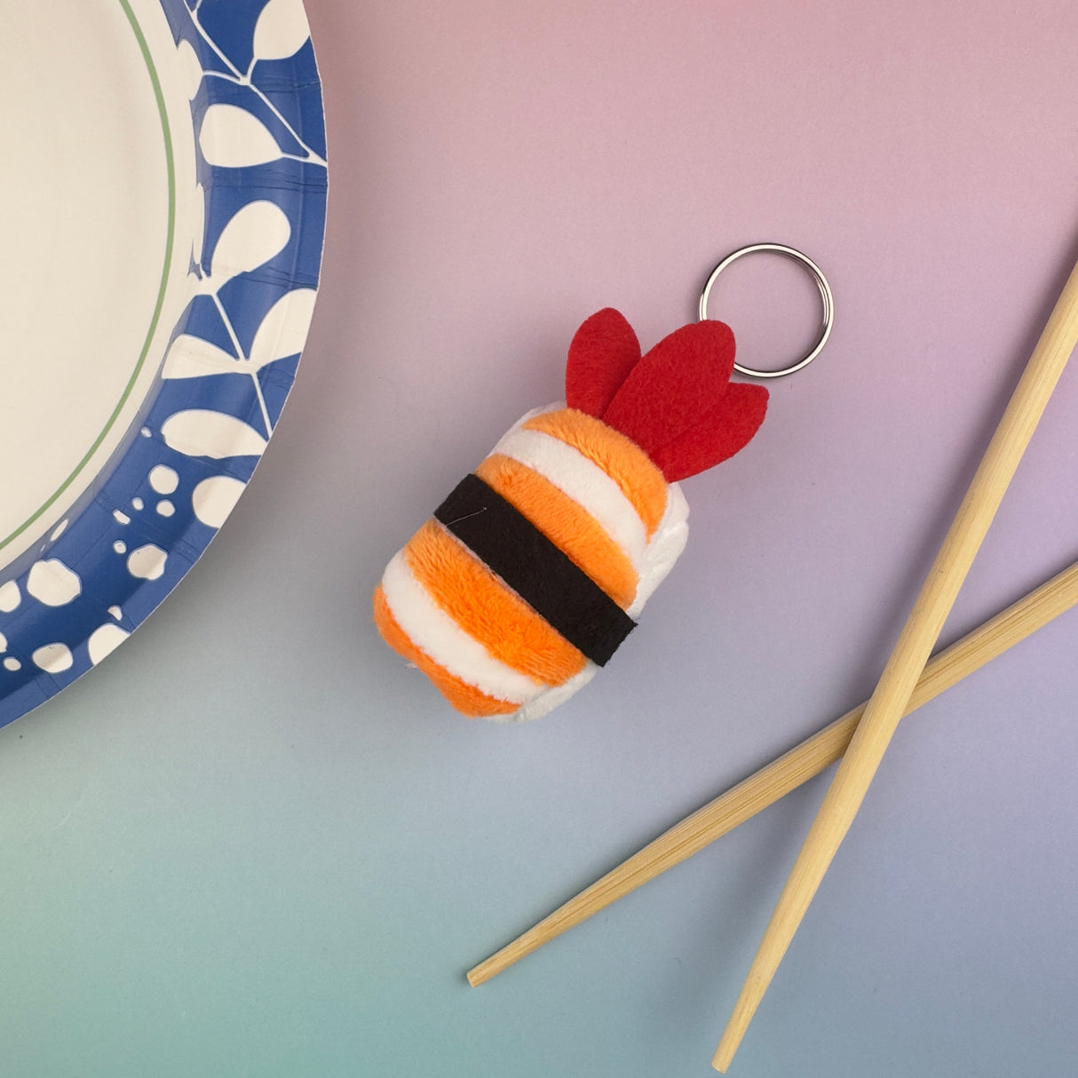 Emii Creations Tiny Nigiri Sushi Keychain - Shrimp Tuna Salmon Egg