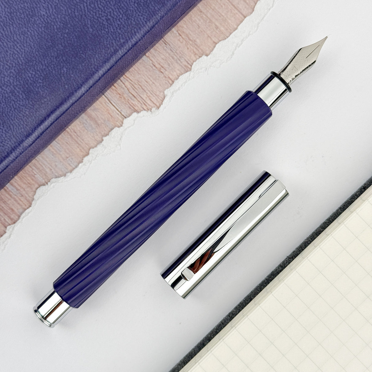 Faber-Castell Ambition Italic Fountain Pen - Midnight Mauve