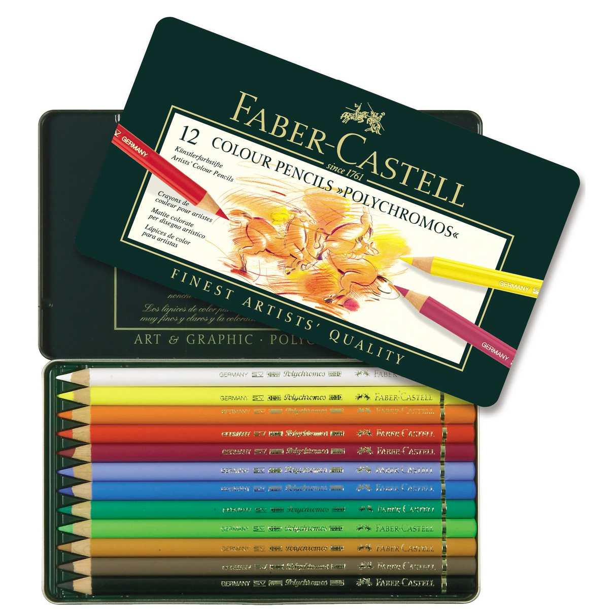 Faber-Castell Polychromos Artists' Color Pencils - 12 Pack