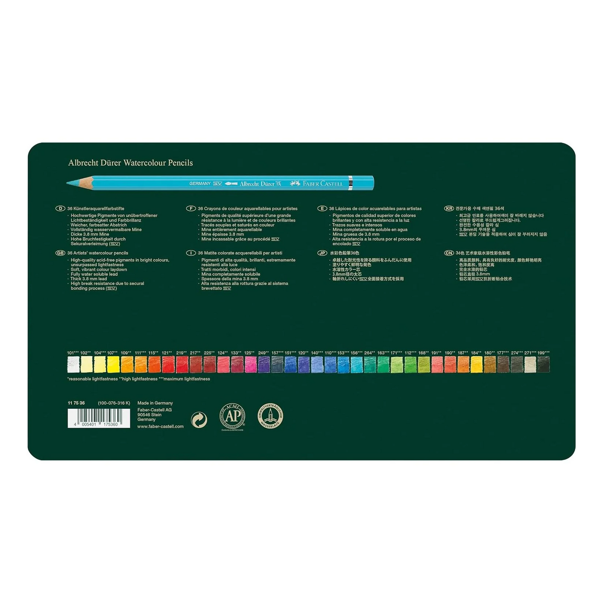 Faber-Castell Albrecht Dürer Artists' Watercolor Pencils - 36 Pack