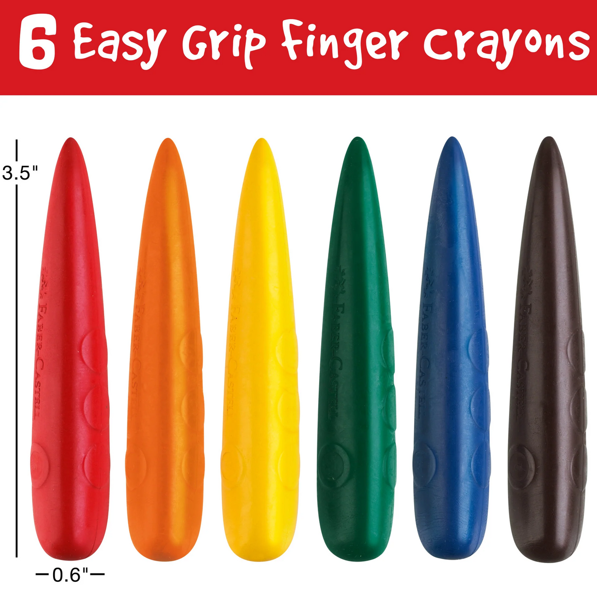 Faber-Castell Little Creatives 6 Easy Grip Finger Crayons