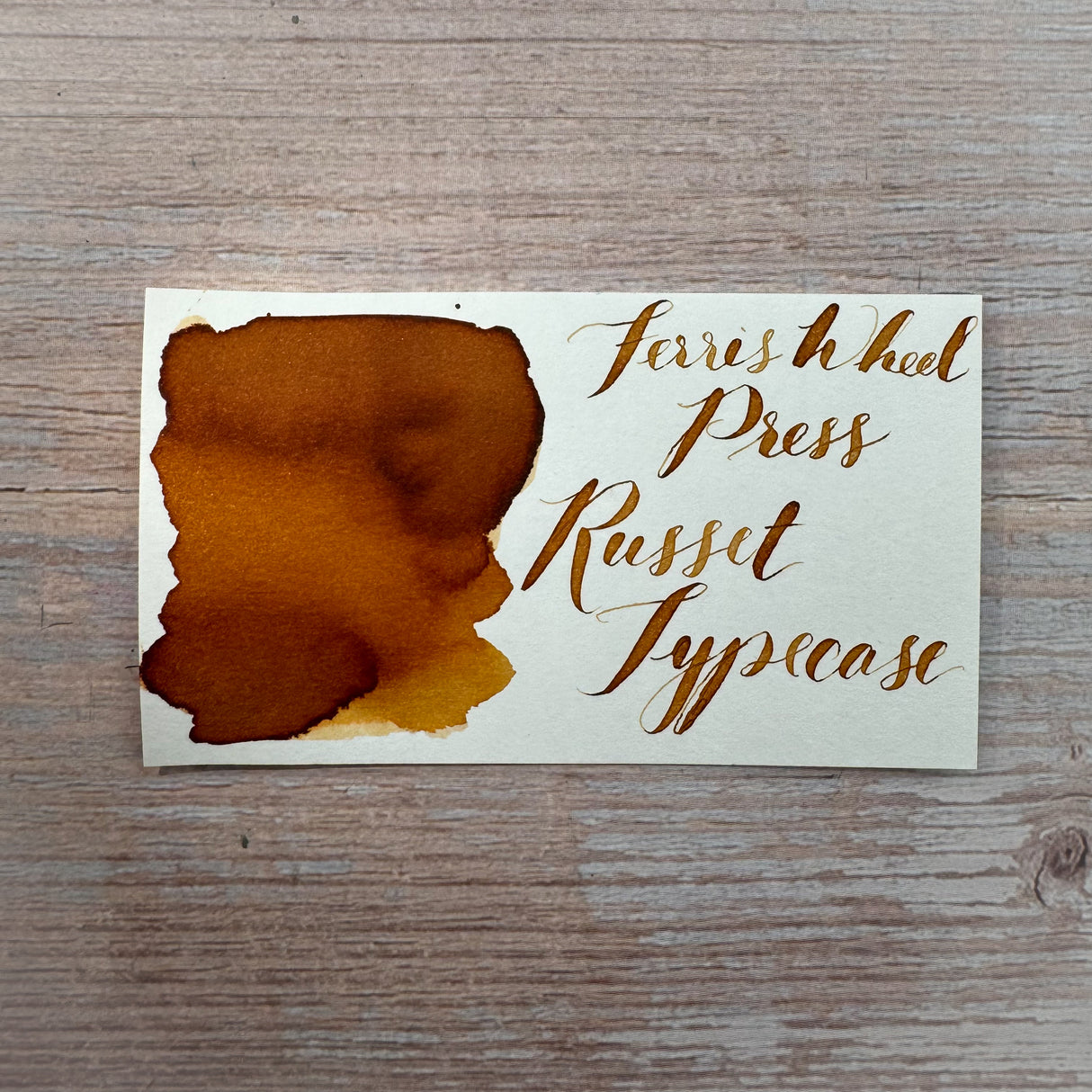 Ferris Wheel Press Russet Typecase - 38ml Bottled Ink