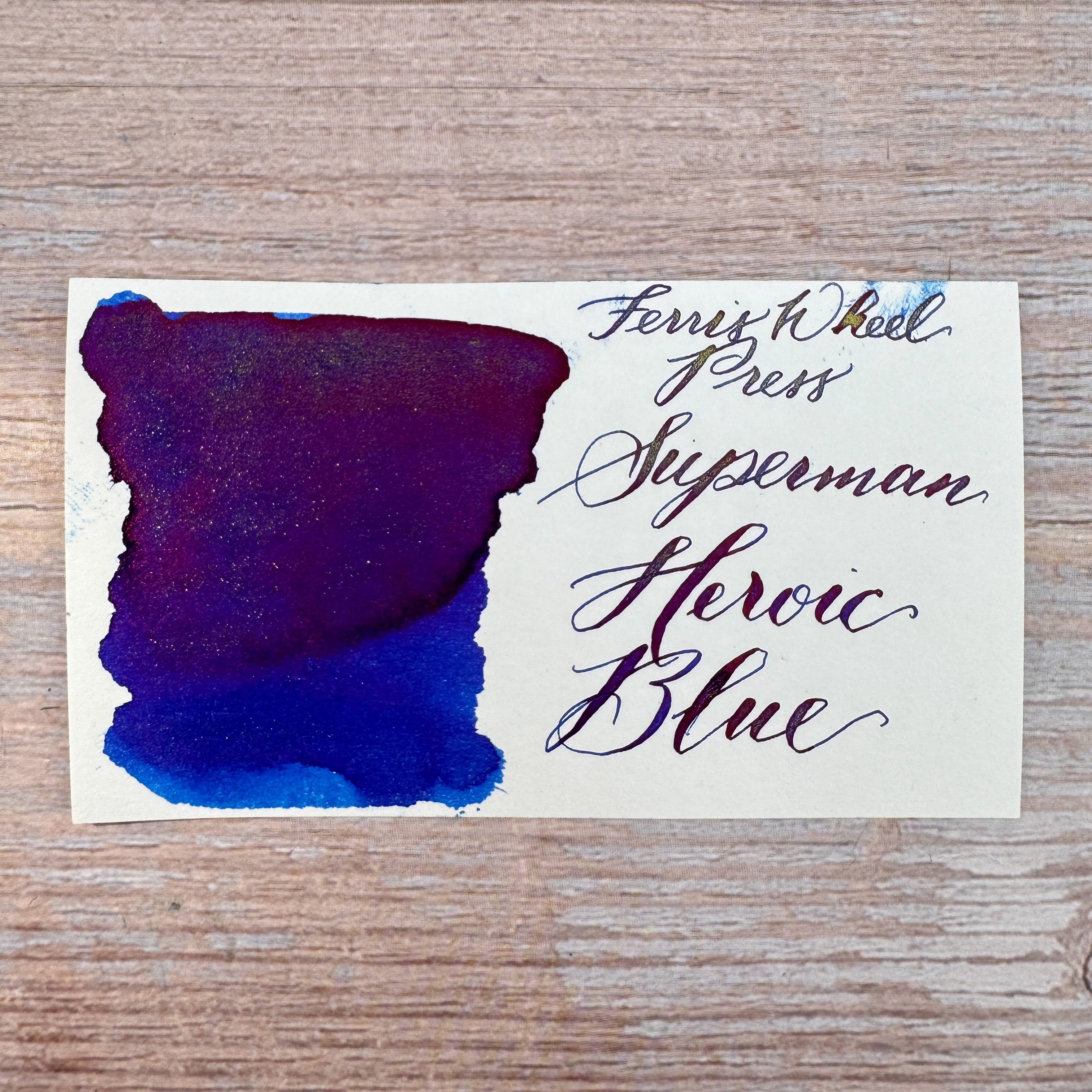 Ferris Wheel Press Superman - Heroic Blue Bottled Ink (Special