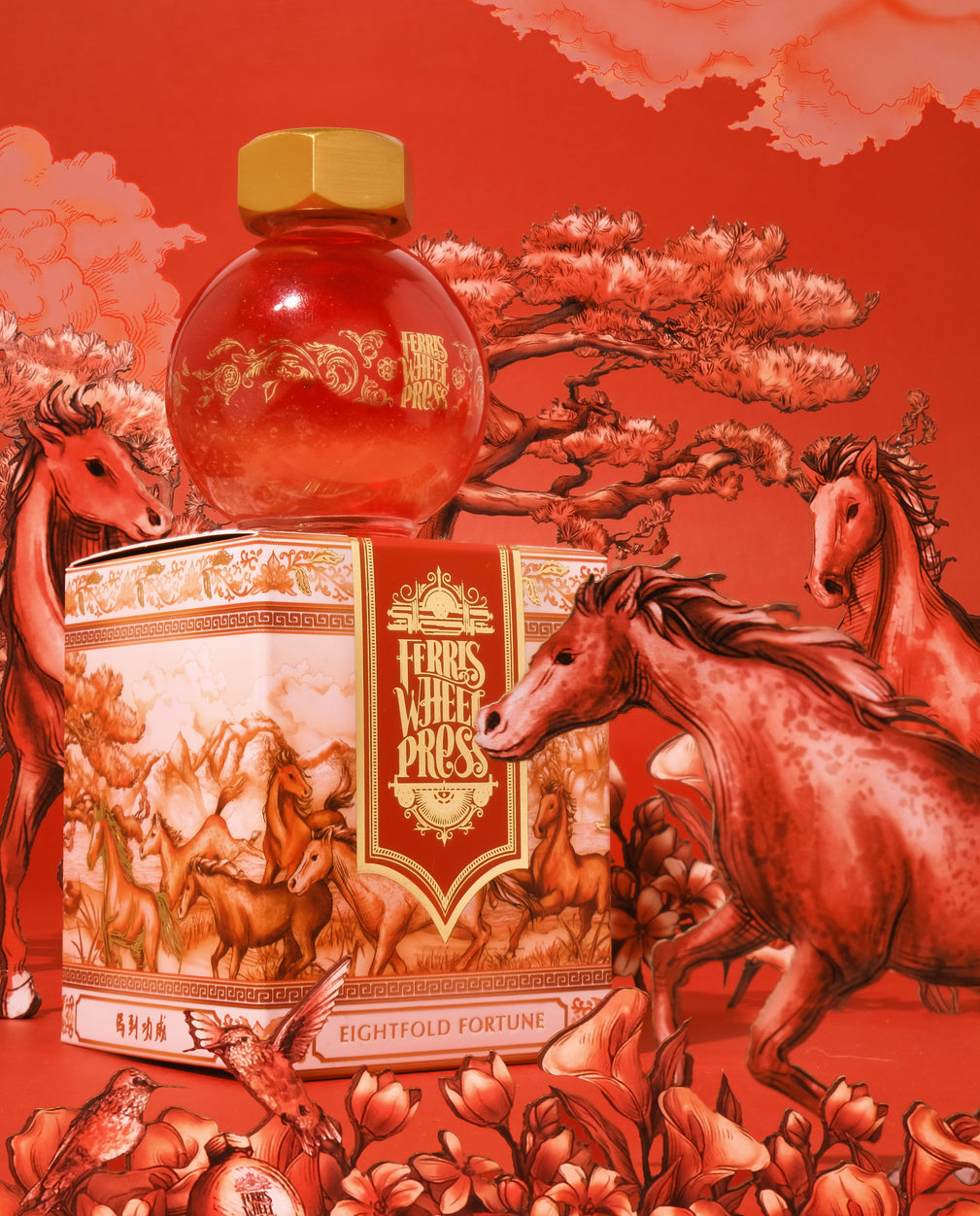 Ferris Wheel Press 2026 Lunar New Year - Eightfold Fortune - 20ml Bottled Ink (Special Edition)