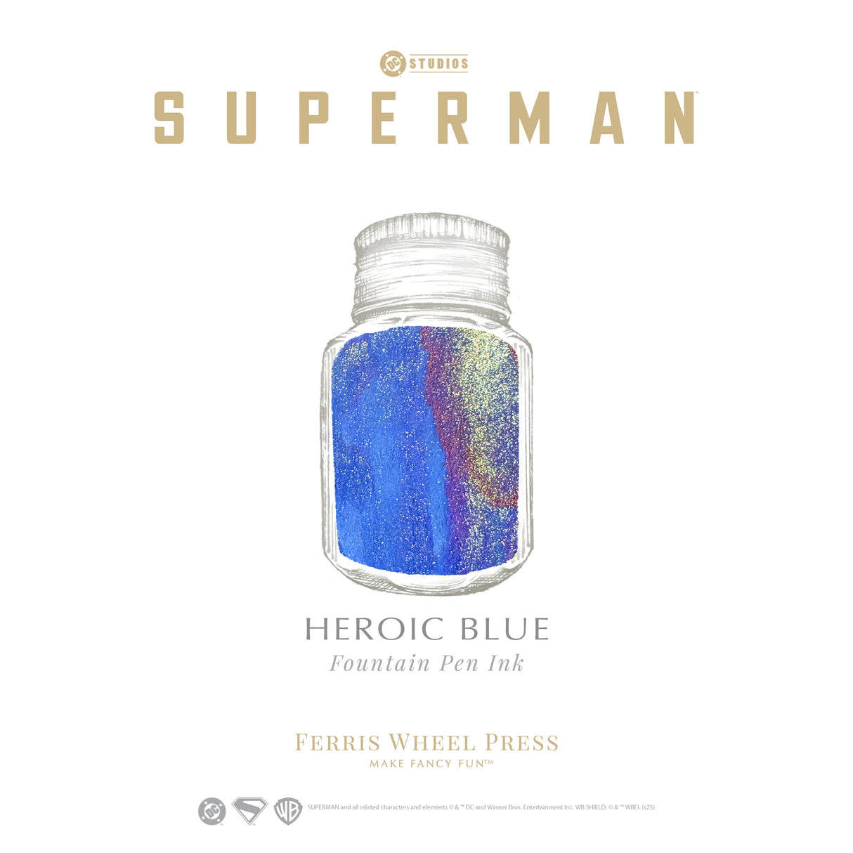 Ferris Wheel Press Superman - Heroic Blue Bottled Ink (Special Edition)(Doorbuster)