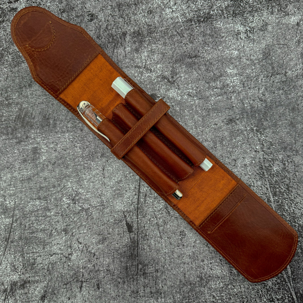 Galen Leather Legacy Collectin TwinFlip Pen Case for 3 Pens