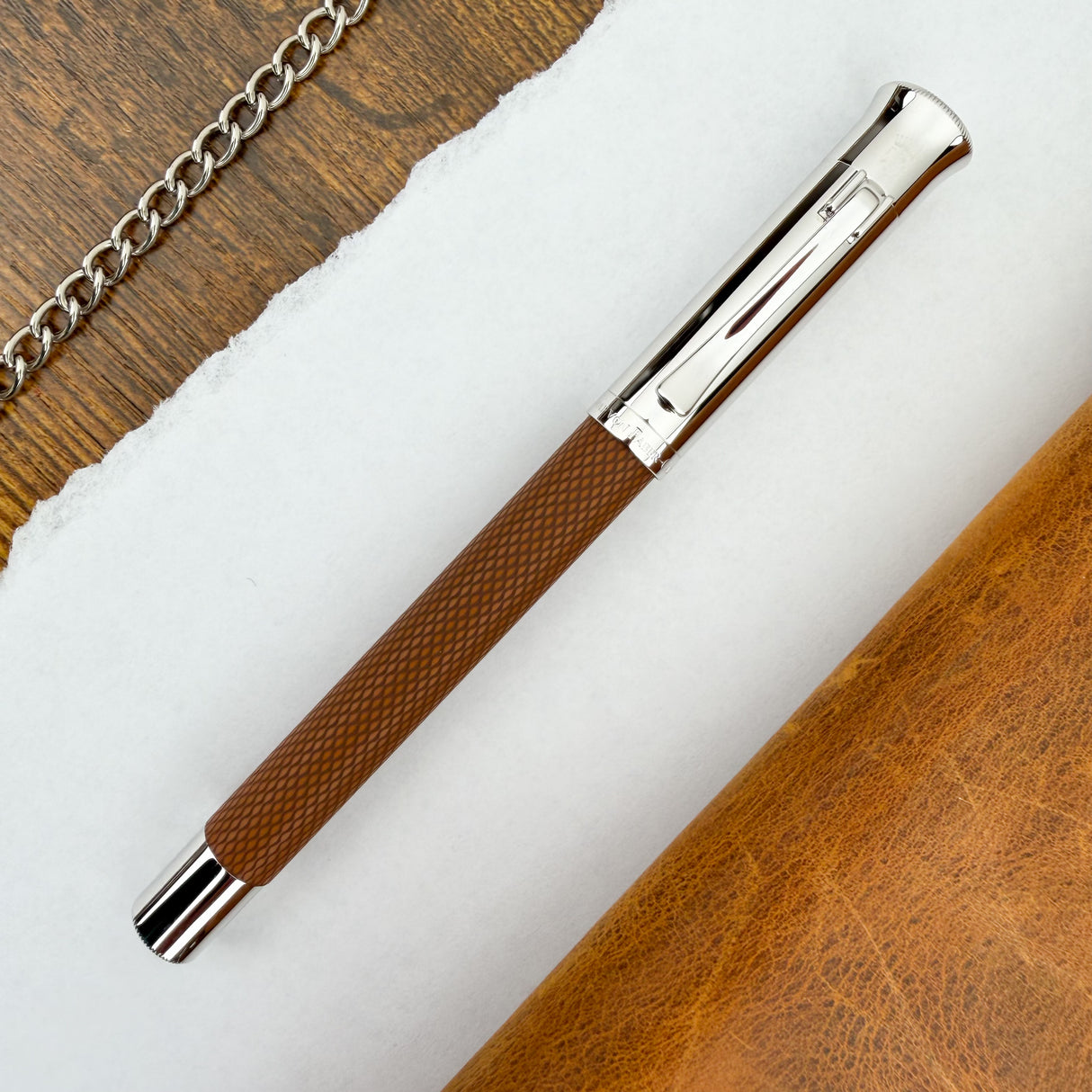 Graf von Faber-Castell Guilloche Fountain Pen - Cognac