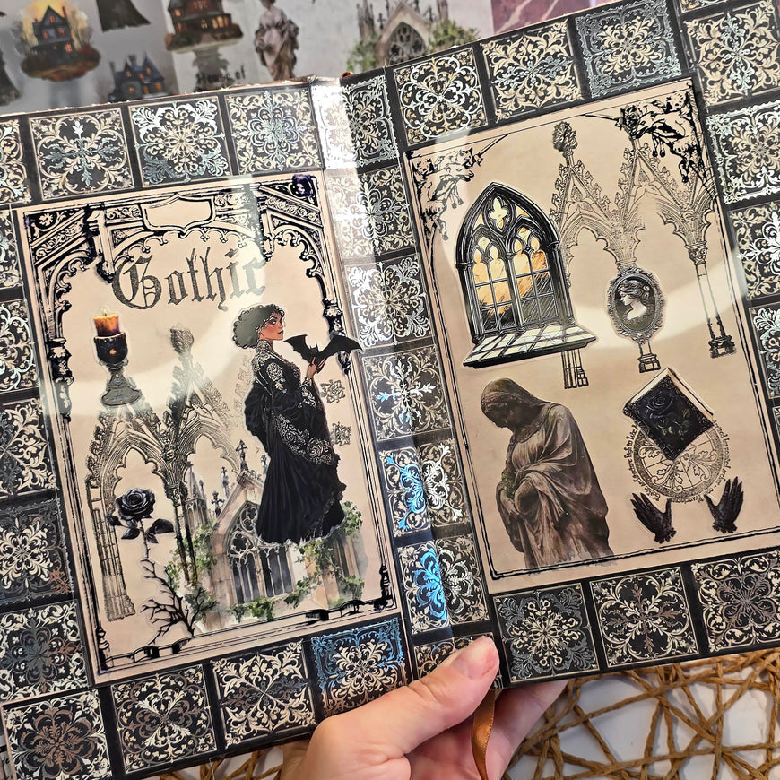 CoraCreaCrafts Foil Washi Tape - Gothic Patterns