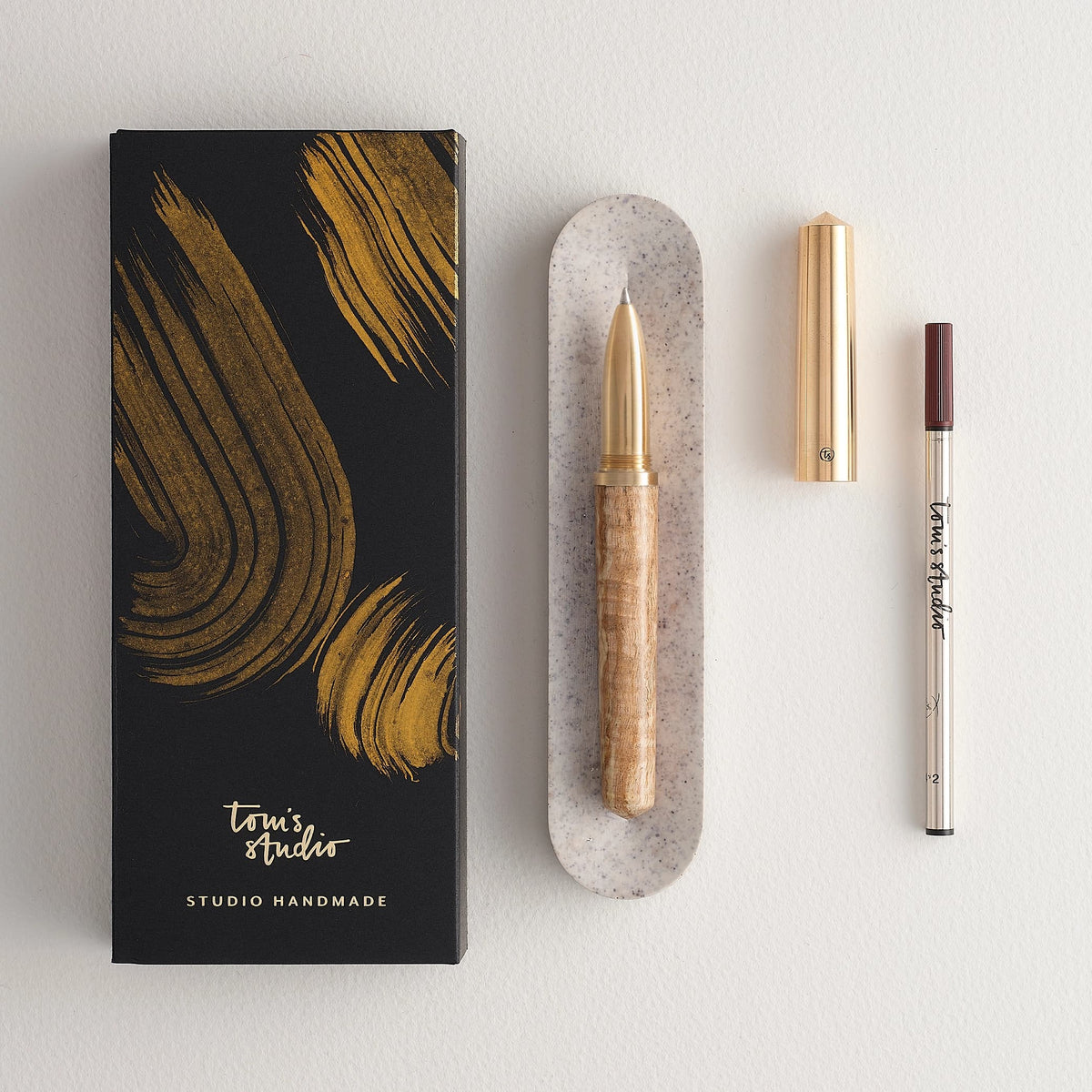 Tom's Studio Studio Handmade Fountain Pen - Ash