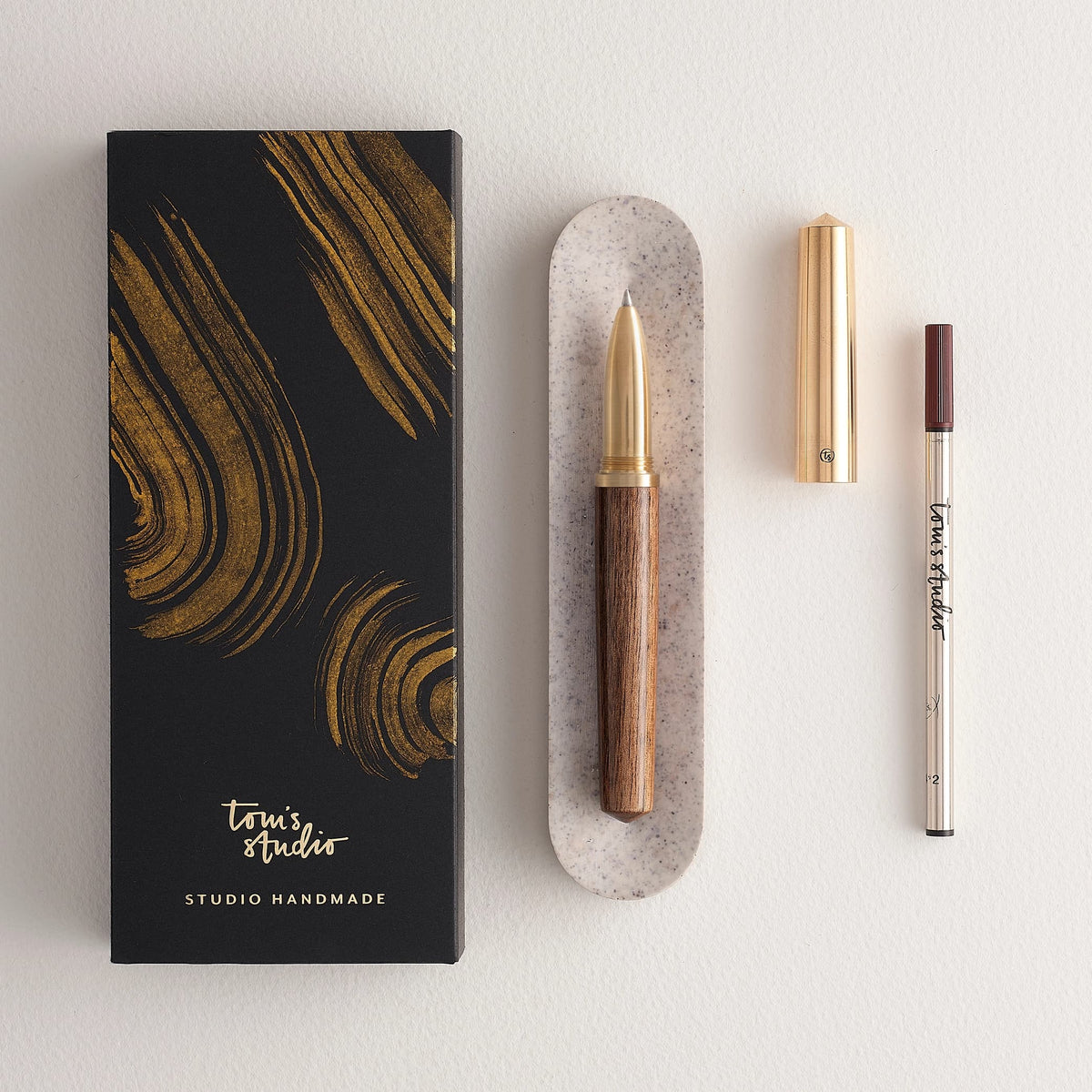 Tom's Studio Studio Handmade Fountain Pen - Walnut