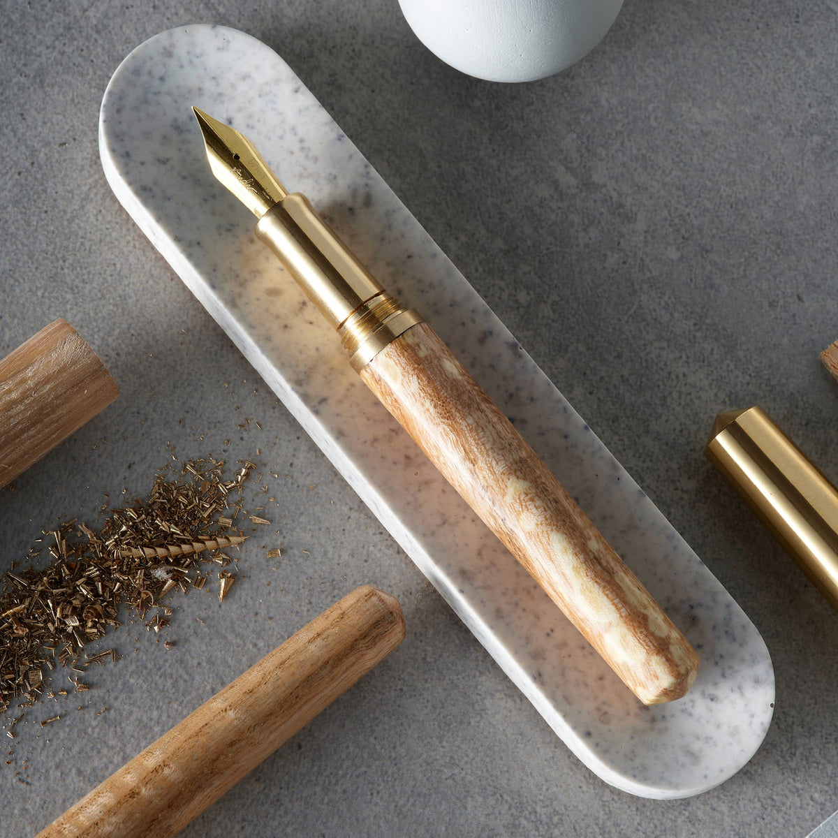 Tom's Studio Studio Handmade Fountain Pen - Ash
