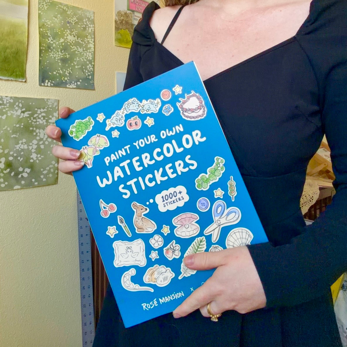 Art By Elowyn Paint Your Own Watercolor Stickers Book