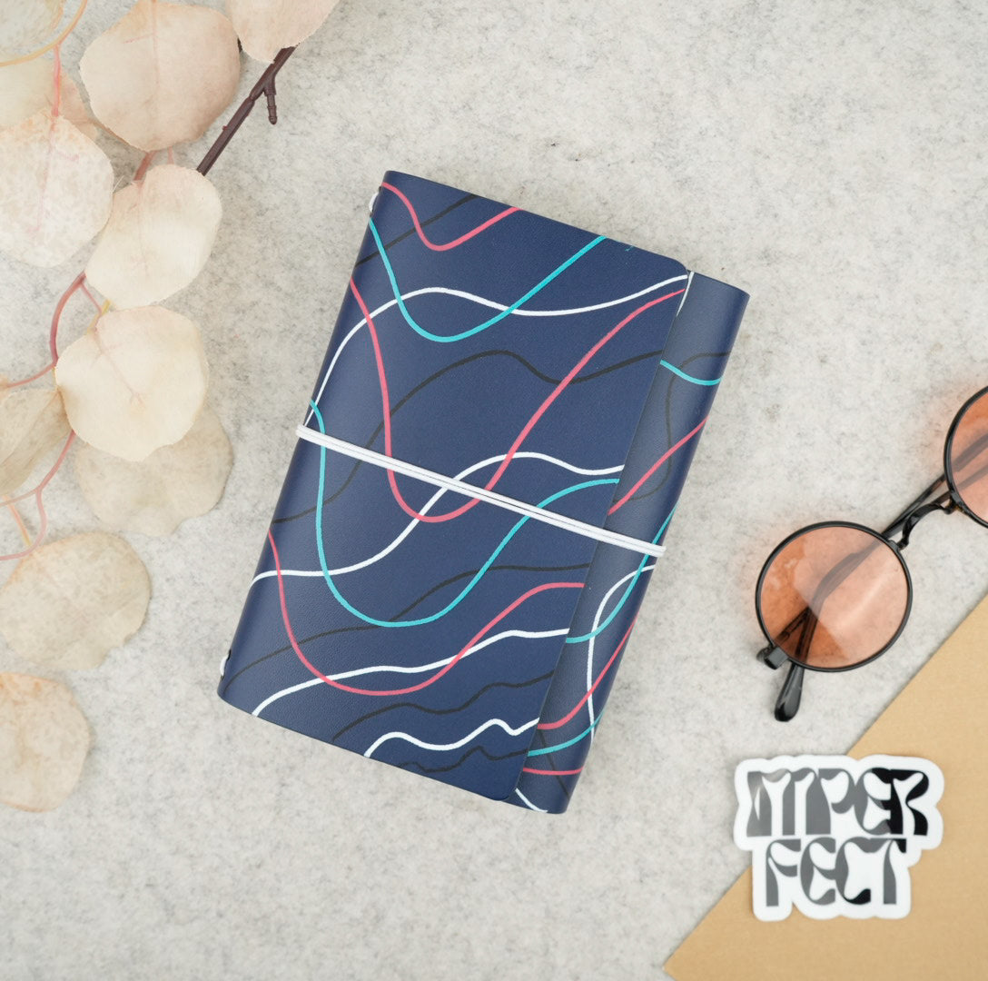 Imperfect Concepts Jasper Leather Notebook - A6 Trifold - Silly String