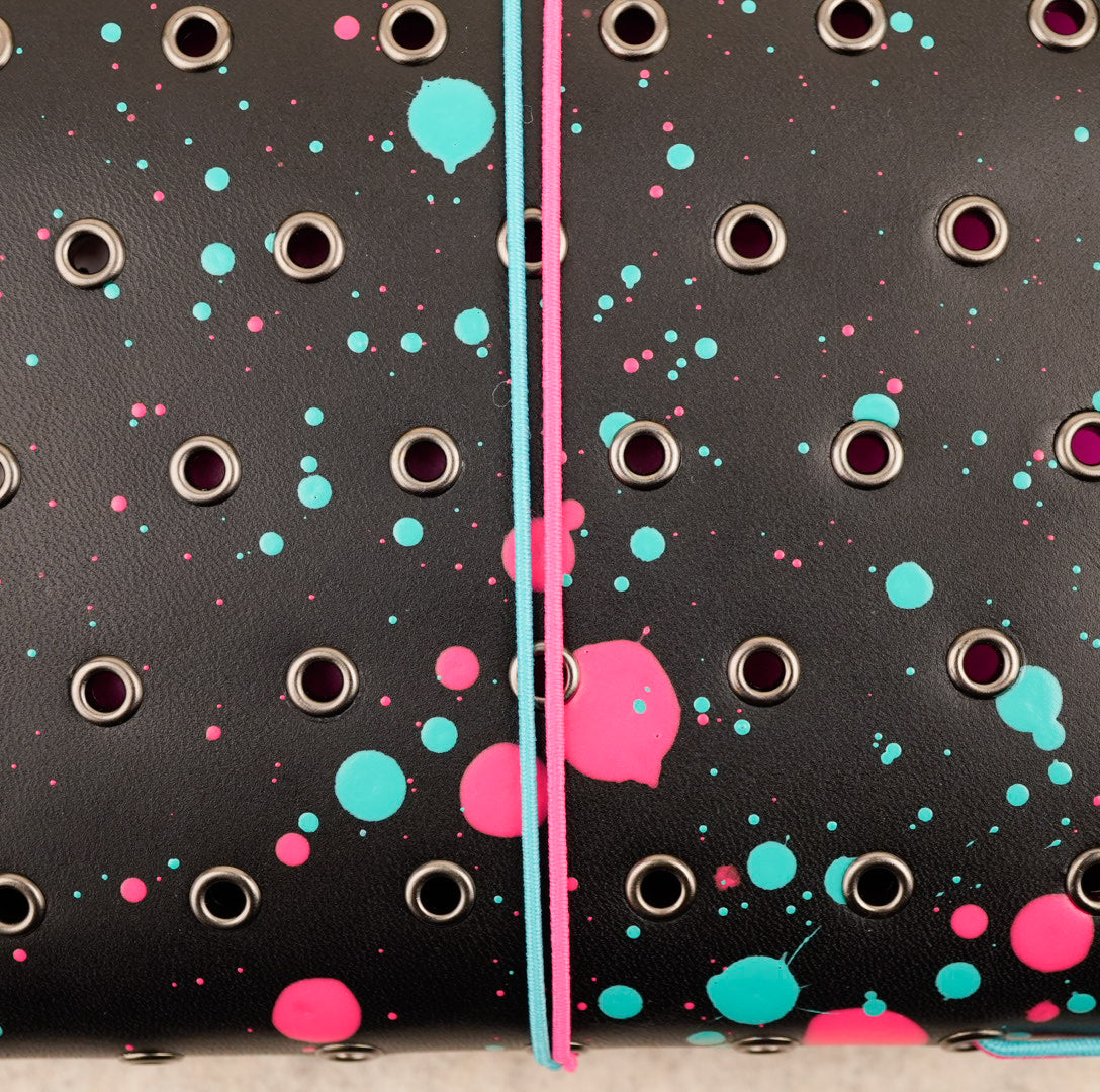 Imperfect Concepts Niko Leather Notebook - B6 Trifold - Painted Black w/ Gunmetal Grommets