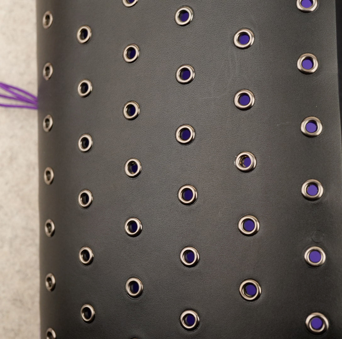 Imperfect Concepts Niko Leather Notebook - B6 Trifold - Raven w/ Gunmetal Grommets