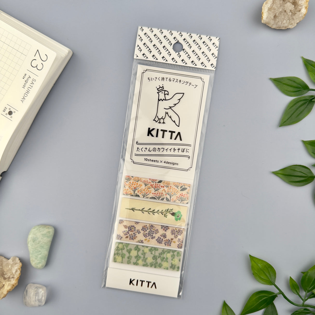 KITTA Portable Washi Decorative Tape - Basic - Flower 4