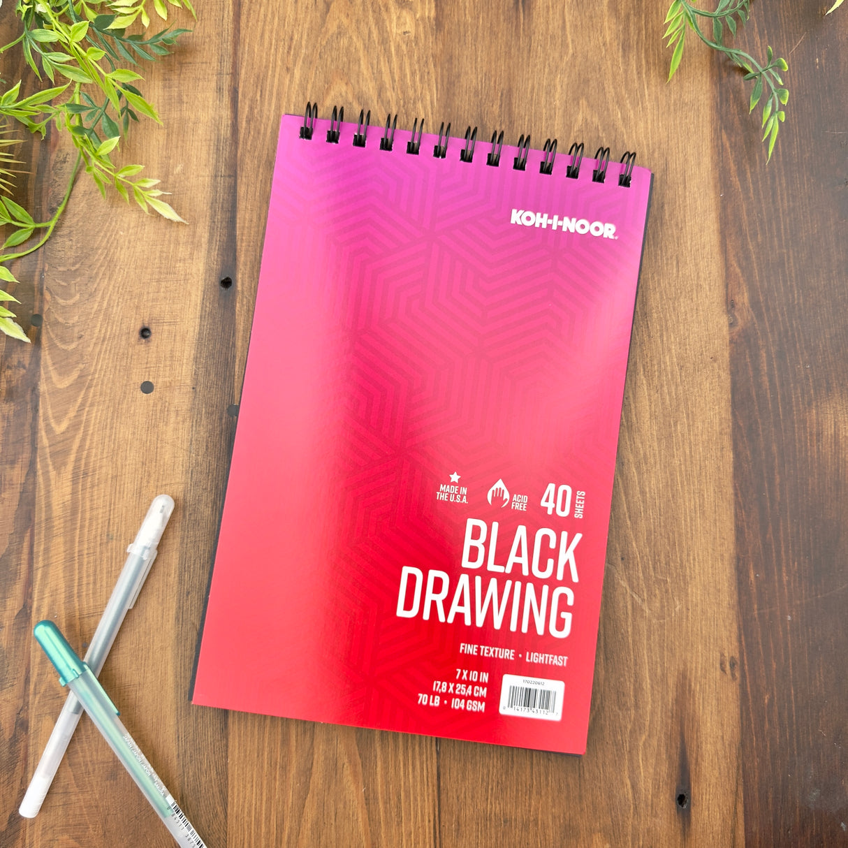 KOH-I-NOOR In & Out Black Drawing Pad (7x10 Inches)