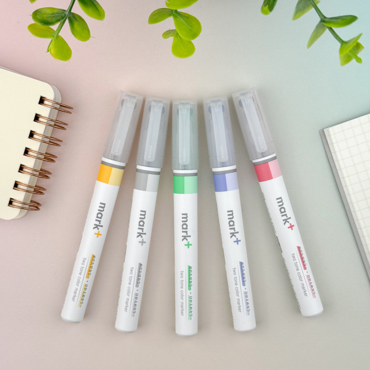 Kokuyo Mark+ 2 Tone Marker Set - 5pk