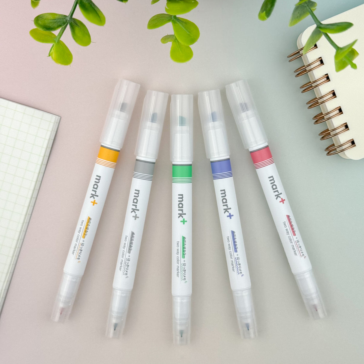 Kokuyo Mark+ 2 Way Marker Set - 5pk