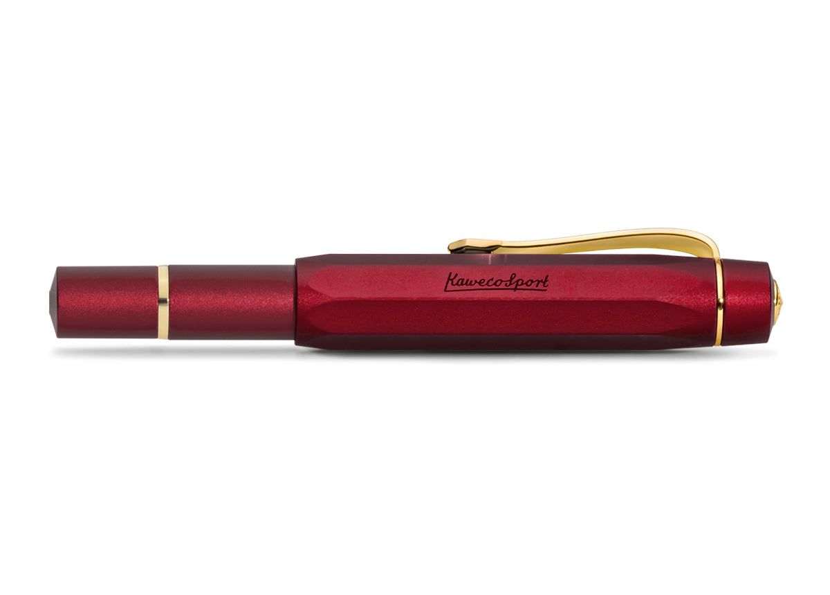 Kaweco Piston AL Sport Fountain Pen - Bordeaux