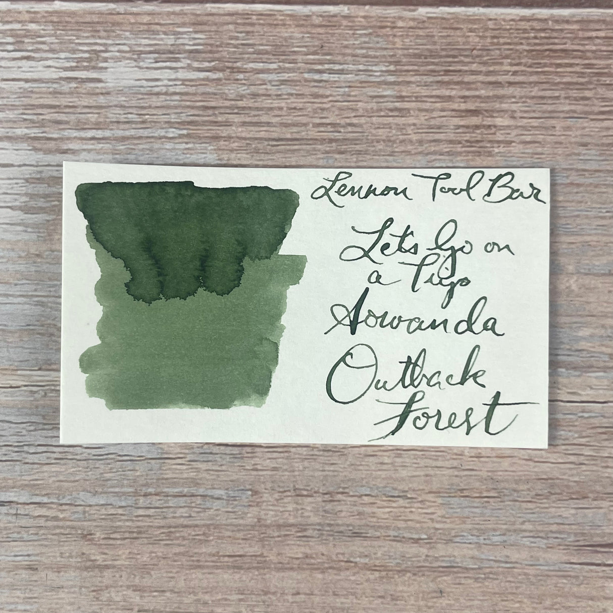 Lennon Tool Bar Outback Forest - 30ml Bottled Ink