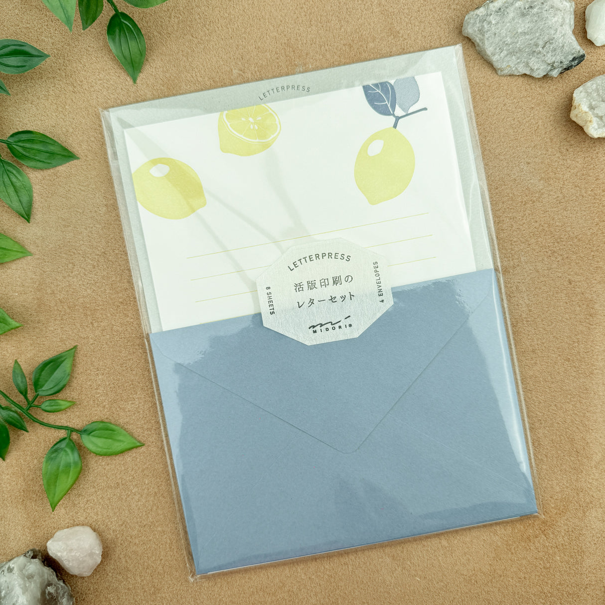 Midori Letterpress Stationery - Lemon