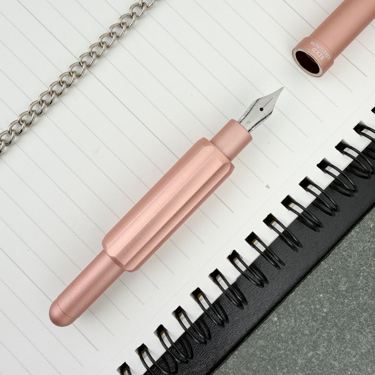Monteverde Axis Fountain Pen - Matte Champagne
