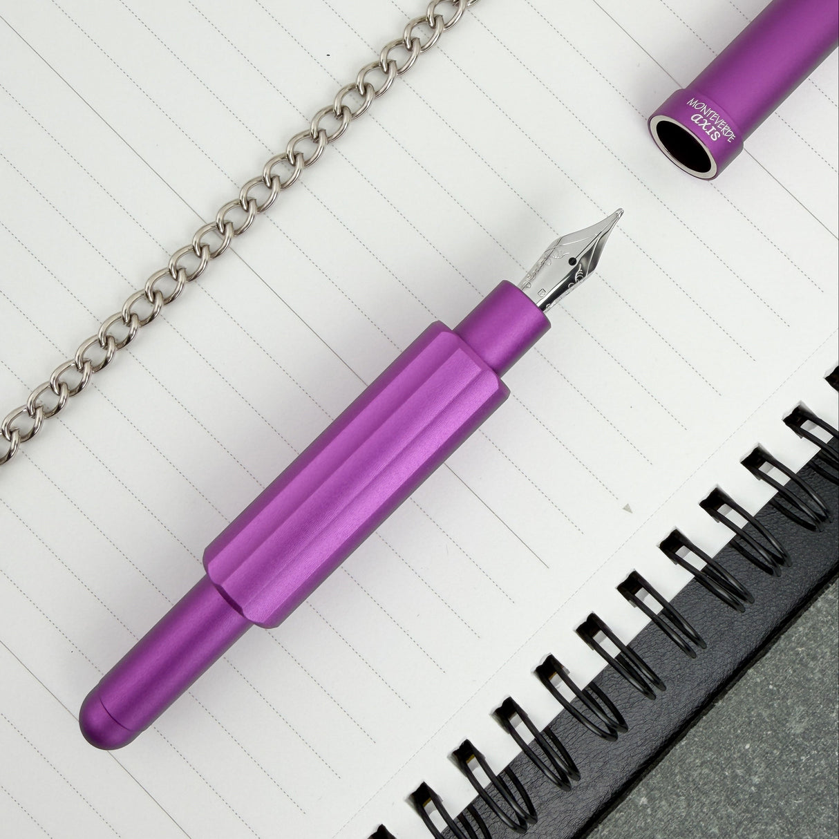 Monteverde Axis Fountain Pen - Matte Purple
