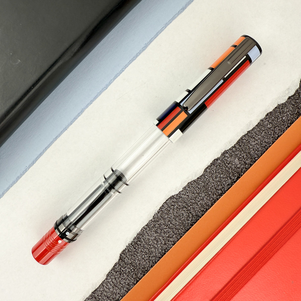Monteverde MP1 Fountain Pen and Aluminum Pen Holder Set - Mondrian