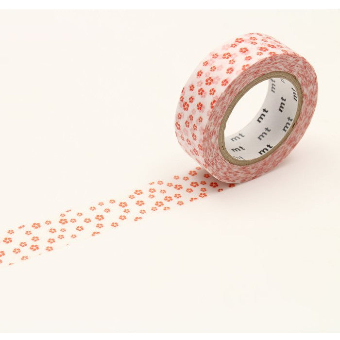 MT Washi Tape - Flower Nejiriume Shu White